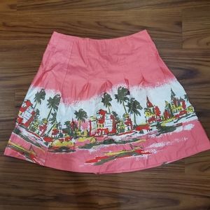 Oldnavy plam trees skirt pink white green size 2